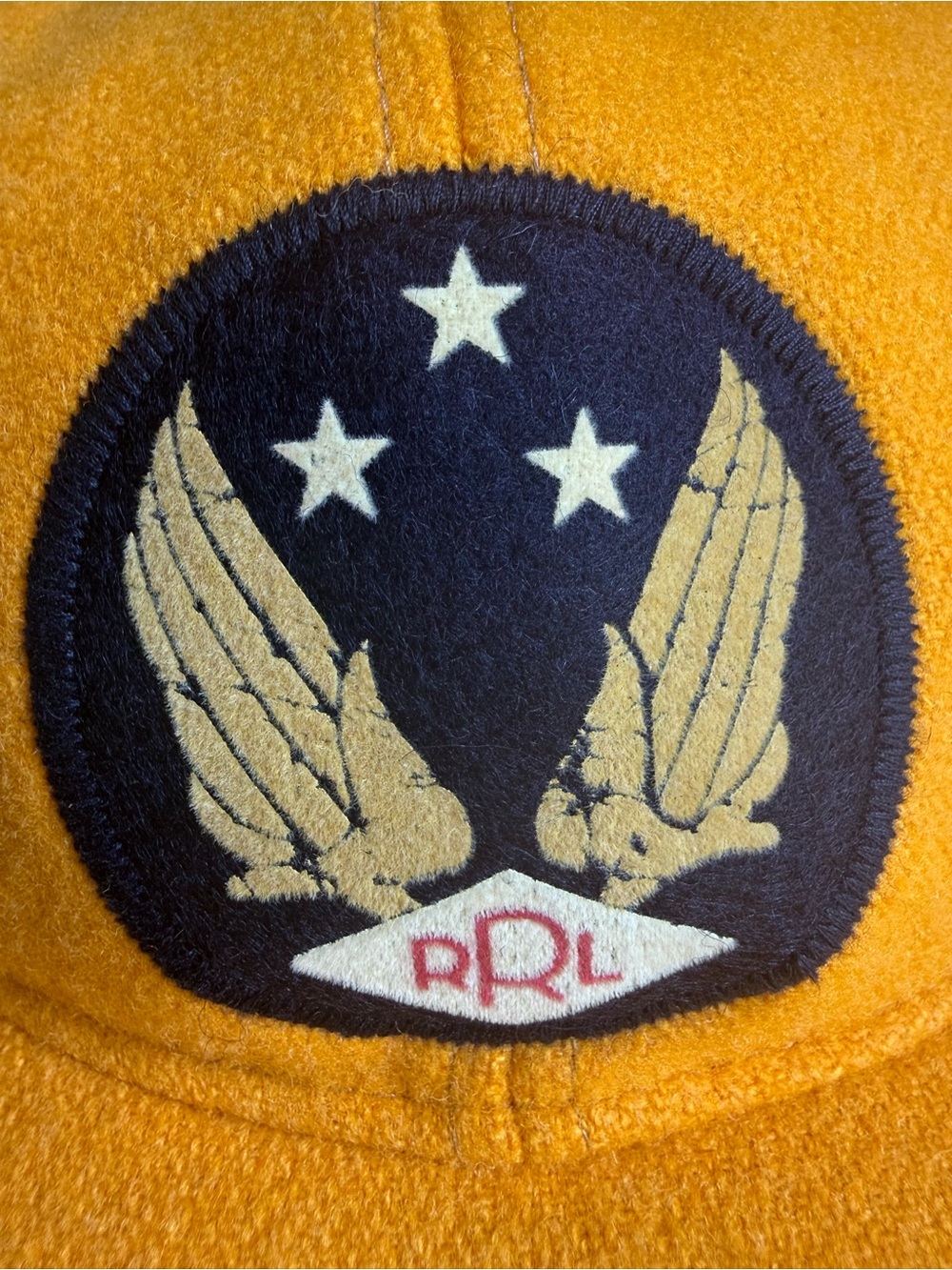 RRL Ralph Lauren Wool Blend Leather Strap Cap Hat Gold One Size OS NWT Heritage - Picture 4 of 17